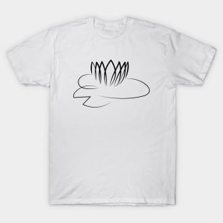 Water Lily Minimal Art | One Line Drawing | One Line Art T-Shirt